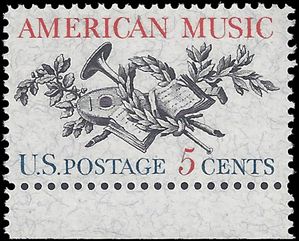 #1252 5c American Music Society 1964 Mint NH