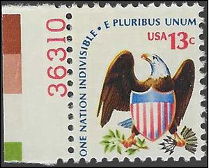 #1596 13c Americana Issue  Eagle and Shield 1975 Mint NH