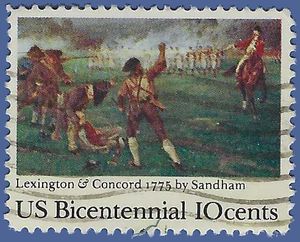 #1563 10c 200th Anniv. Lexington-Concord Battle 1975 Used