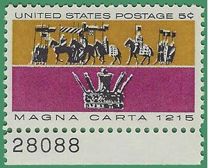 #1265 5c 750th Anniversary Magna Carta P# 1965 Mint NH