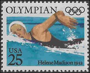 #2500 25c Olympian Helene Madison 1990 Mint NH