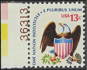 #1596 13c Americana Issue  Eagle and Shield 1975 Mint NH