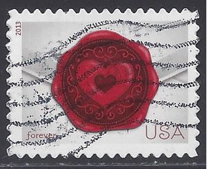 #4741 (46c Forever) Sealed with Love 2013 Used