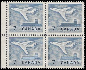 Canada # 413 1964 Used Block of 4
