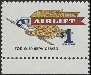 #1341 $1.00 Airlift Issue 1968 Mint NH