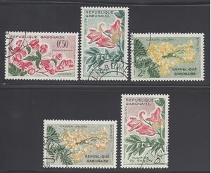 Gabon # 154-158 1961 CTO NH Set of 5