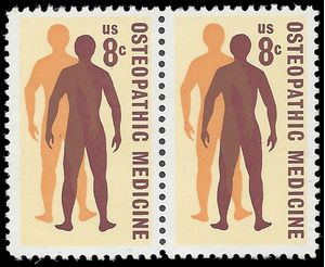 #1469 8c Osteopathic Medicine 1972 Mint NH Attached Pair