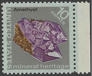 #1540 10c Mineral Heritage Amethyst 1974 Mint NH