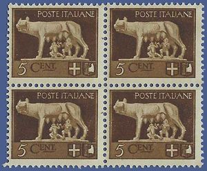 Italy # 213 1929 Mint NH Block of 4
