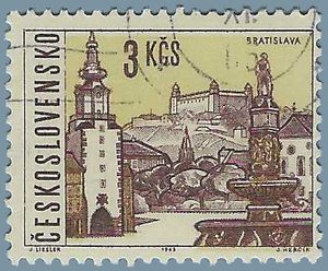 Czechoslovakia #1352 1965 CTO Pencil Note on Back