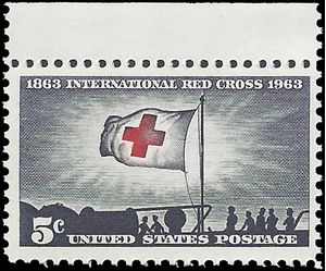 #1239 5c Red Cross Centenary 1963 Mint NH