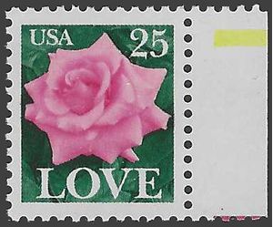 #2378 25c Love Issue "Roses" 1988 Mint NH