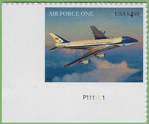 #4144 $4.60 Priority Mail Presidential Aircraft Air Force One P# 2007 Mint NH