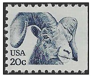 #1949 20c Rocky Mountain Bighorn Booklet Single Ty 1 1982 Mint NH