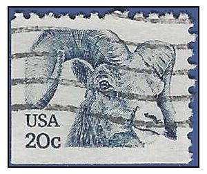 #1949 20c Rocky Mountain Bighorn Booklet Single Ty 1 1982 Used