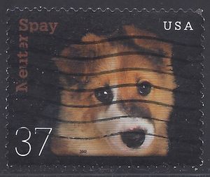 #3671 37c Neuter and Spay - Puppy 2002 Used