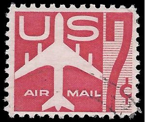 Scott C 60 7c US Airmail Silhouette of Jet Airliner 1960 Used