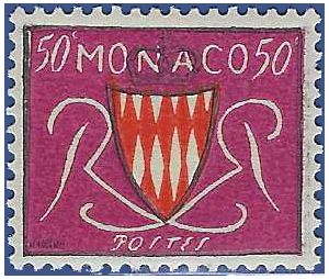 Monaco # 312 1954 Mint H