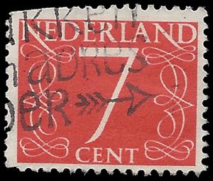 Netherlands # 343 1953 Used Fault