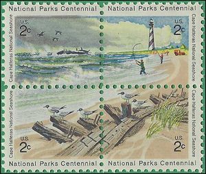 #1448-1451 2c Cape Hatteras Seashore Block/4 1972 Mint NH