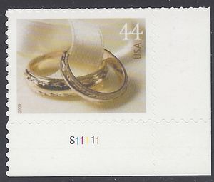 #4397 44c Wedding Rings P# 2009 Mint NH