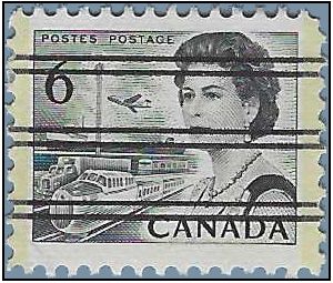 Canada # 460fpi 1972 Used Dead Paper 2 Vert Bands Precancel