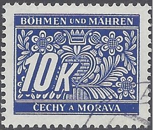 Bohemia and Moravia #J13 1939 Used