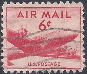 Scott C 39 5c US Airmail DC-4 Skymaster 1949 Used