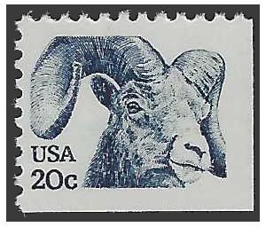 #1949 20c Rocky Mountain Bighorn Booklet Single Ty 1 1982 Mint NH