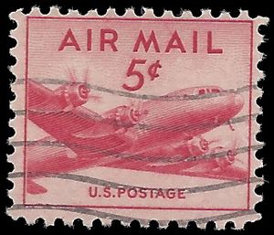 Scott C 33 5c US Airmail DC-4 Skymaster 1947 Used