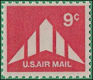 Scott C 77 9c Silhouette of Delta Wing Plane 1971 Mint NH