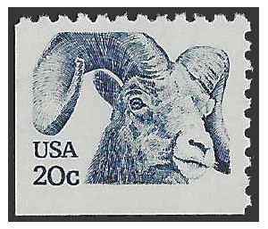 #1949 20c Rocky Mountain Bighorn Booklet Single Ty 1 1982 Mint NH