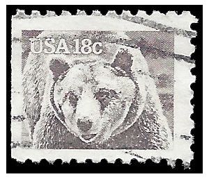 #1884 18c American Wildlife Brown Bear Booklet Single 1981 Used