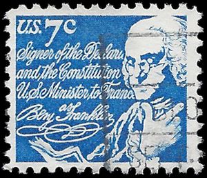 #1393d 7c Benjamin Franklin 1972 Used