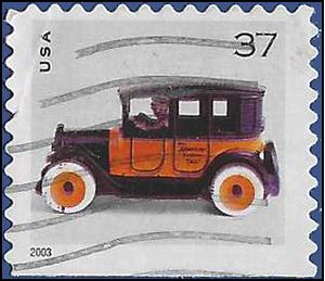 #3644a 37c Christmas Toy Taxicab Booklet Single 2003 Used