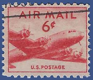 Scott C 39 5c US Airmail DC-4 Skymaster 1949 Used