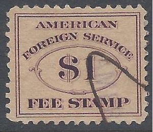 Scott RK22 $1.00 American Foreign Service Fee 1924 Used