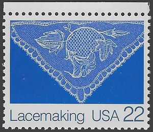 #2351 22c American Folk Art Lacemaking 1987 Mint NH