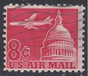 Scott C 64a 8c US Airmail Jet Airliner over Capital 1963 used