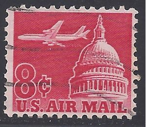 Scott C 64a 8c US Airmail Jet Airliner over Capital 1963 used