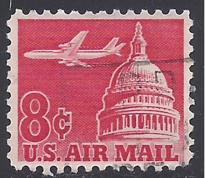 Scott C 64a 8c US Airmail Jet Airliner over Capital 1963 used