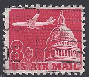 Scott C 64a 8c US Airmail Jet Airliner over Capital 1963 used