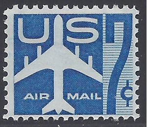 Scott C 51 7c Silhouette of Jet Aircraft 1958 Mint NH