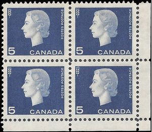 Canada # 405 1962 Used Block of 4