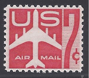 Scott C 60 7c US Airmail Silhouette of Jet Airliner 1960 Mint NH