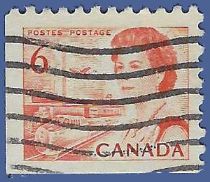 Canada # 459a Booklet Single 1968 Used