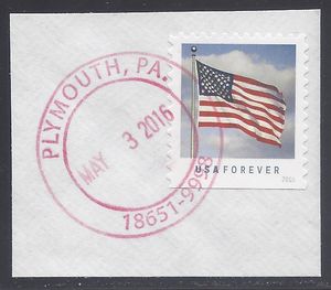 #5055 U.S. Flag Booklet Single (APU) 2016 Used CDS