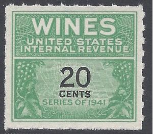 Scott RE130 20c Internal Revenue: Wines 1942 Mint NH