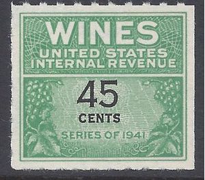 Scott RE137 45c Internal Revenue: Wines 1942 Mint NH