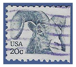 #1949 20c Rocky Mountain Bighorn Booklet Single Ty 1 1982 Used